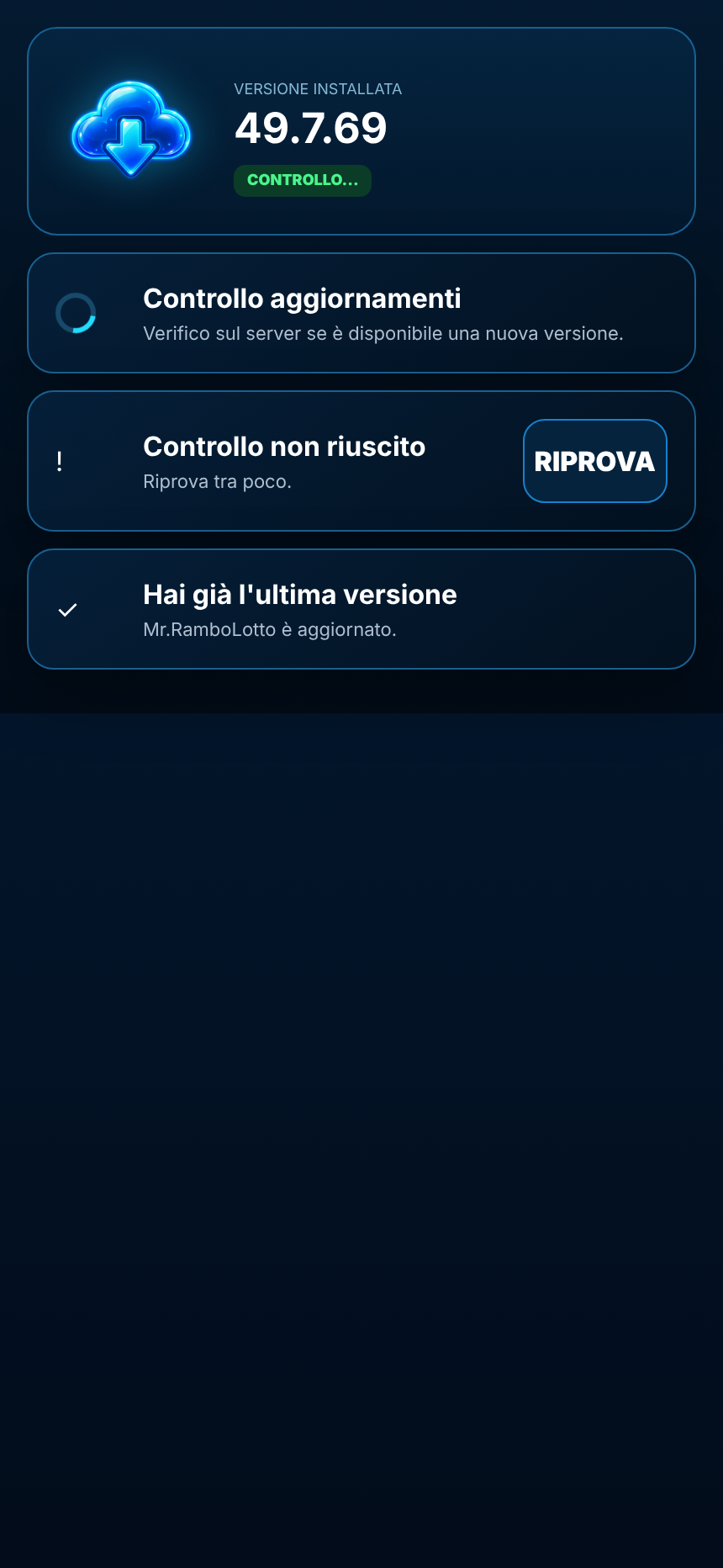 Aggiornamenti ufficiale